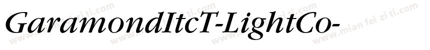 GaramondItcT-LightCo字体转换