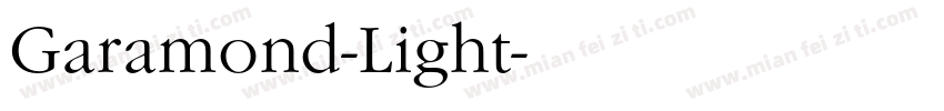 Garamond-Light字体转换