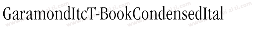 GaramondItcT-BookCondensedItalic字体转换