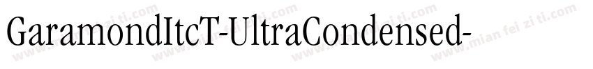 GaramondItcT-UltraCondensed字体转换