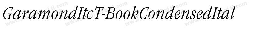 GaramondItcT-BookCondensedItalic字体转换