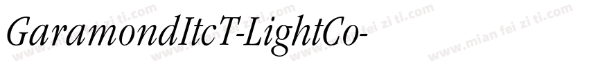 GaramondItcT-LightCo字体转换