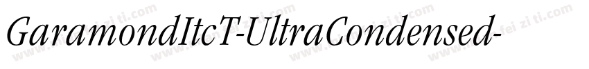 GaramondItcT-UltraCondensed字体转换