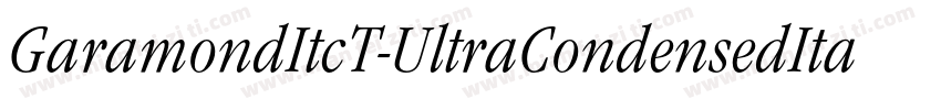 GaramondItcT-UltraCondensedItalic字体转换