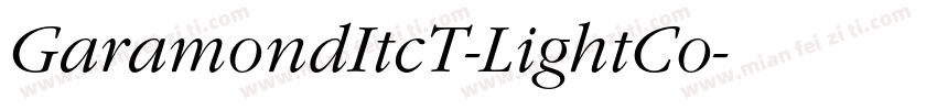GaramondItcT-LightCo字体转换