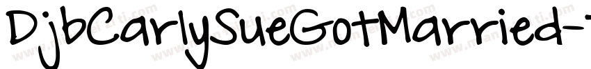 DjbCarlySueGotMarried-7mWK字体转换