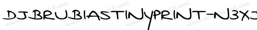 DjbRubiasTinyPrint-n3XJ字体转换