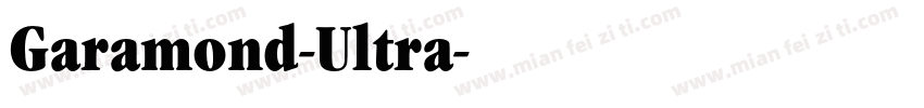Garamond-Ultra字体转换