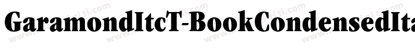 GaramondItcT-BookCondensedItalic字体转换