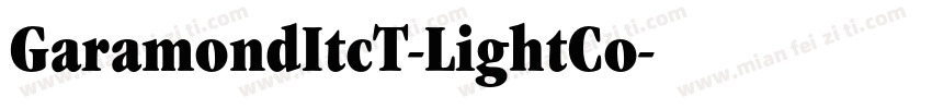 GaramondItcT-LightCo字体转换
