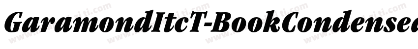 GaramondItcT-BookCondensed字体转换