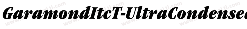 GaramondItcT-UltraCondensedItalic字体转换