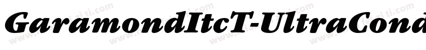 GaramondItcT-UltraCondensedItalic字体转换