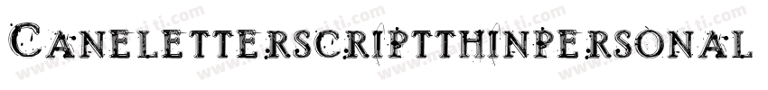 Caneletterscriptthinpersonal-pDzR字体转换