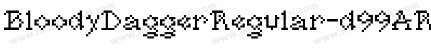 BloodyDaggerRegular-d99AR字体转换