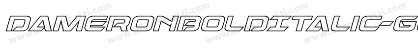 DameronBoldItalic-G2zG字体转换