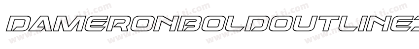 DameronBoldOutlineItalic-zzV3字体转换
