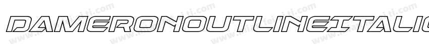 DameronOutlineItalic-Kmny字体转换