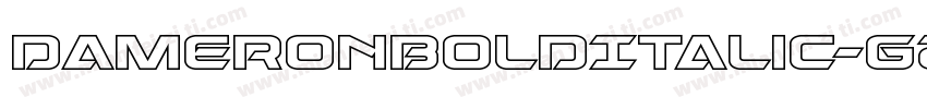 DameronBoldItalic-G2zG字体转换