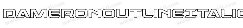 DameronOutlineItalic-Kmny字体转换