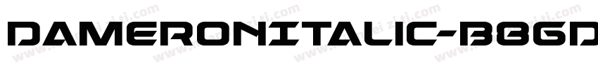 DameronItalic-B8gd字体转换