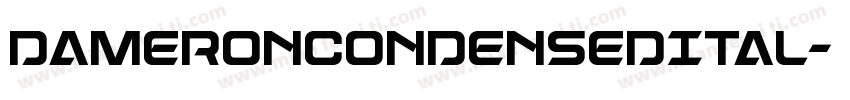 DameronCondensedItal字体转换