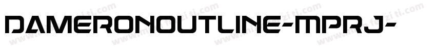 DameronOutline-MPRJ字体转换