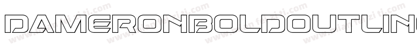 DameronBoldOutlineItalic-zzV3字体转换