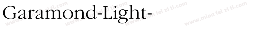 Garamond-Light字体转换