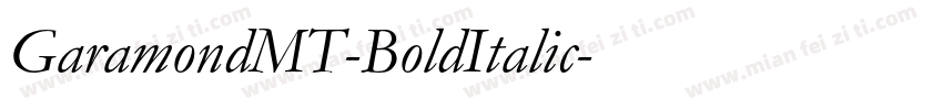 GaramondMT-BoldItalic字体转换