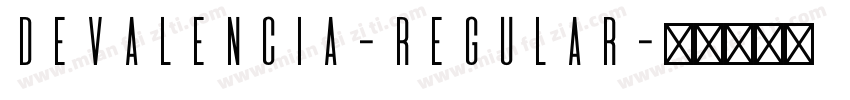 DeValencia-Regular字体转换