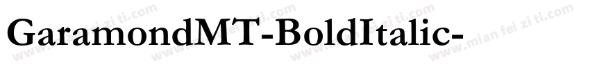 GaramondMT-BoldItalic字体转换