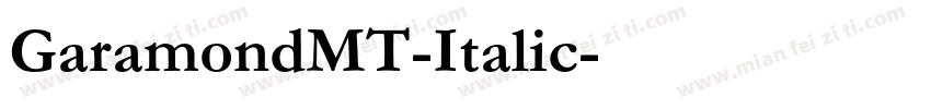 GaramondMT-Italic字体转换