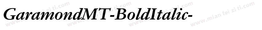 GaramondMT-BoldItalic字体转换