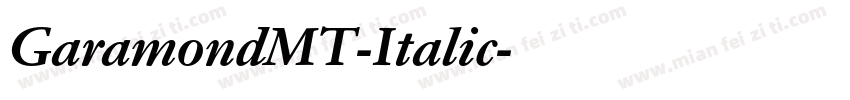 GaramondMT-Italic字体转换