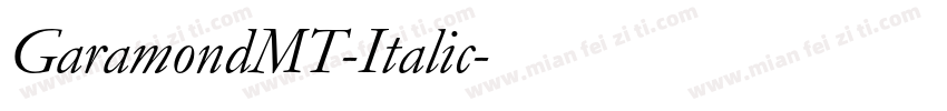 GaramondMT-Italic字体转换