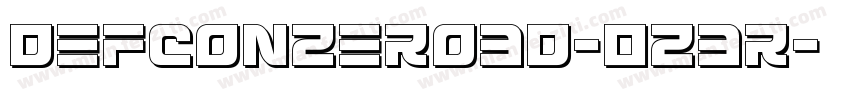 DefconZero3D-0Z3r字体转换