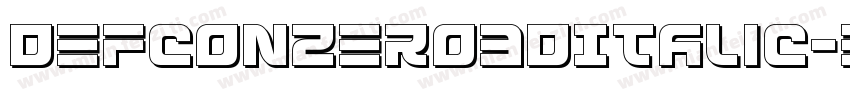 DefconZero3DItalic-erBO字体转换