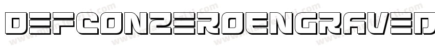 DefconZeroEngravedItalic-O04o字体转换