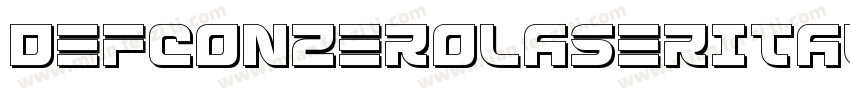 DefconZeroLaserItalic-JLPo字体转换