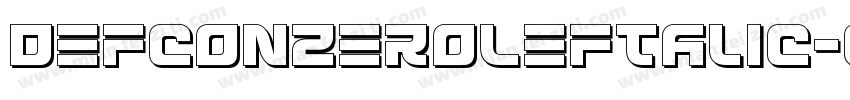 DefconZeroLeftalic-Gm9P字体转换