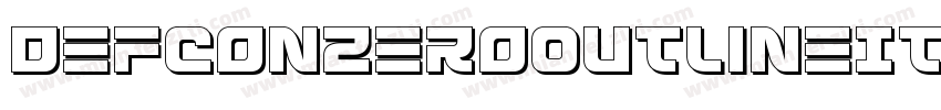 DefconZeroOutlineItalic-zZaw字体转换