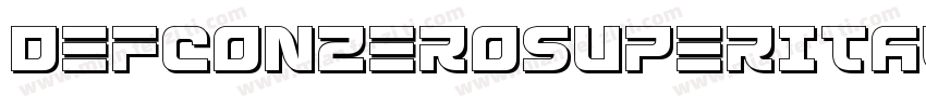 DefconZeroSuperItalic-9ljj字体转换