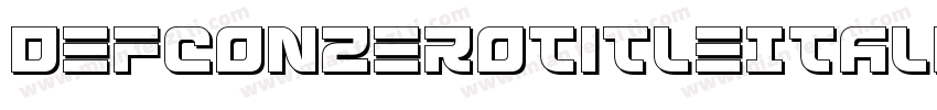 DefconZeroTitleItalic-nP7V字体转换