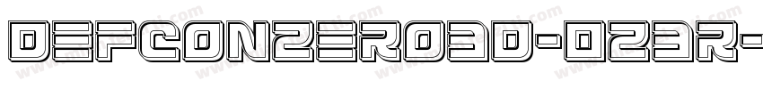 DefconZero3D-0Z3r字体转换
