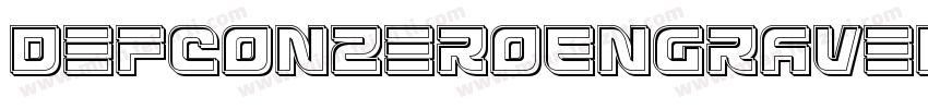 DefconZeroEngravedItalic-O04o字体转换