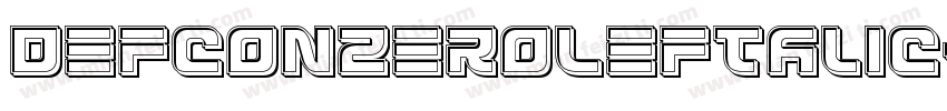 DefconZeroLeftalic-Gm9P字体转换