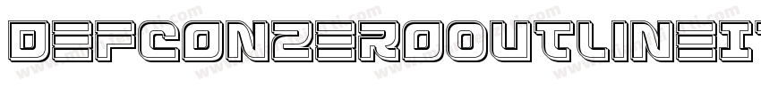 DefconZeroOutlineItalic-zZaw字体转换