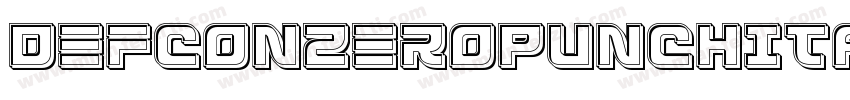 DefconZeroPunchItalic-6qVq字体转换