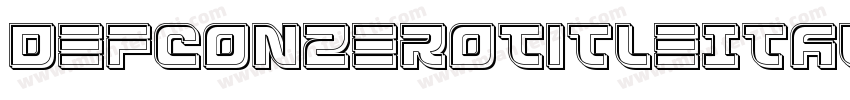 DefconZeroTitleItalic-nP7V字体转换